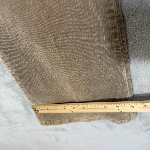 Y2K Vintage Lazer Jeans Corduroy Flare Pants 7 Low Rise Beige Tan Pockets 2000s - Picture 7 of 8